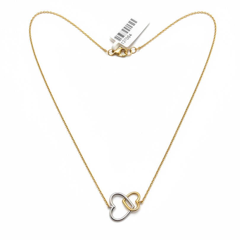9ct heart linked necklace