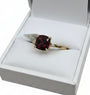 9ct Garnet & Diamond ring