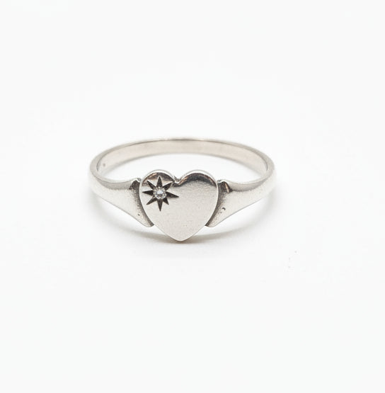 Sterling silver signet ring