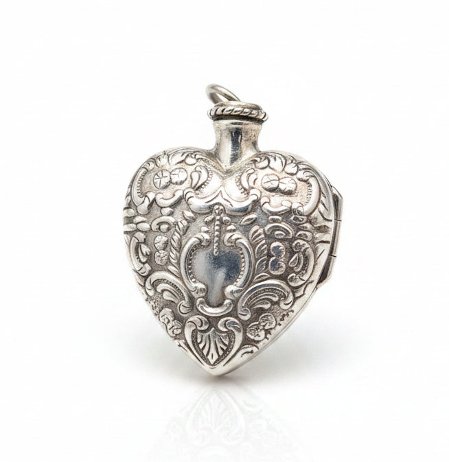 Sterling silver perfume bottle pendant