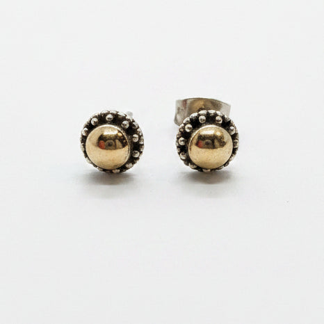Sterling silver & brass earrings