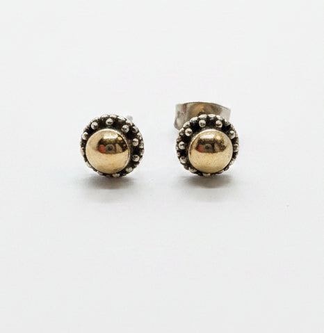Sterling silver & brass earrings