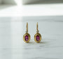 9ct Natural Ruby & Diamond earrings