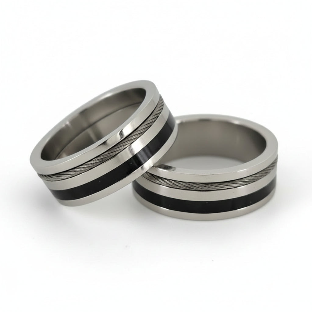 Gents steel ring