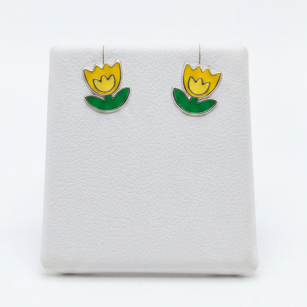 Sterling Silver Tulip Studs