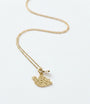 Gold plated bird necklace