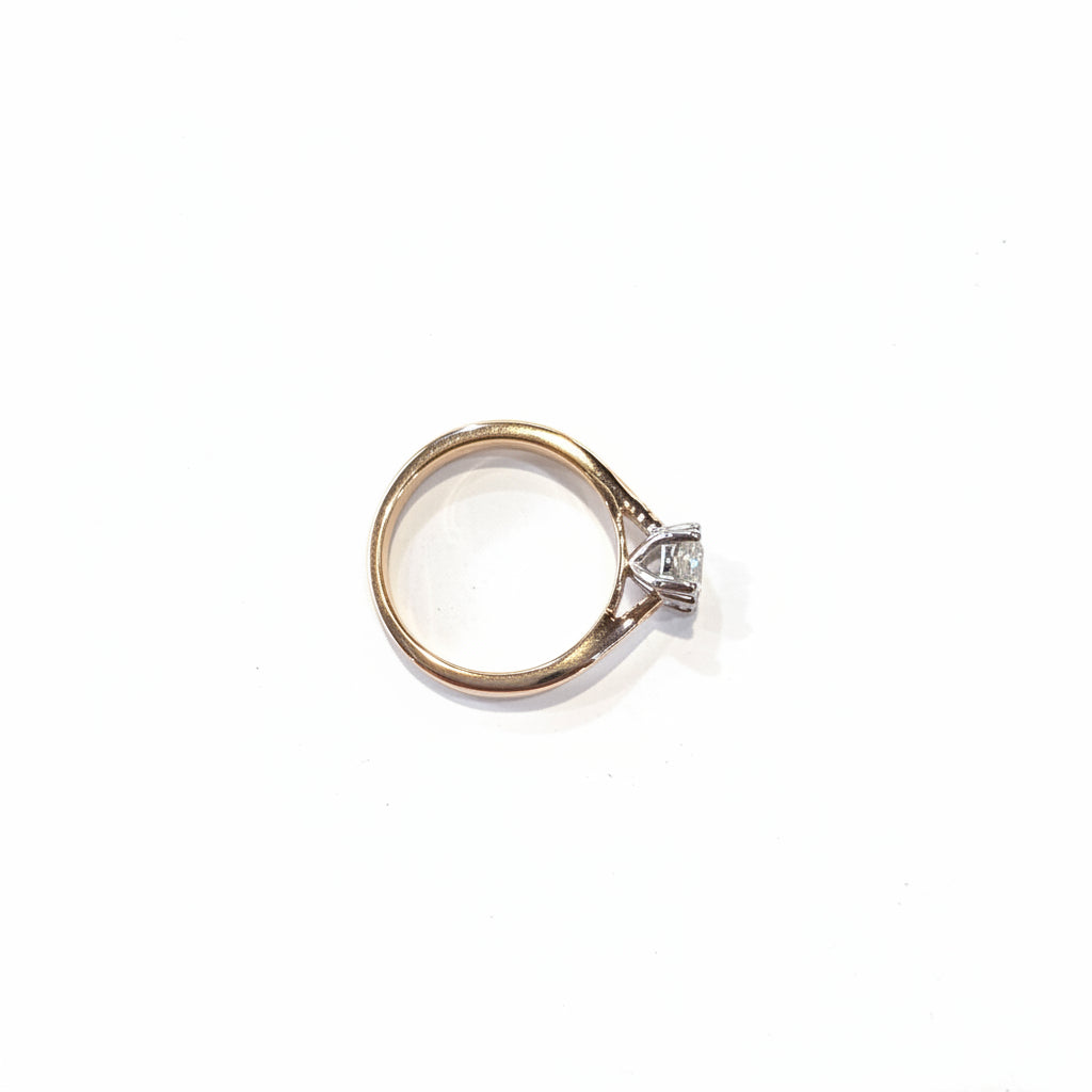 18ct rose gold 1ct diamond ring