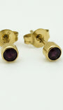 Garnet stud earrings
