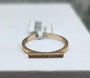 Rose gold plated bar ring