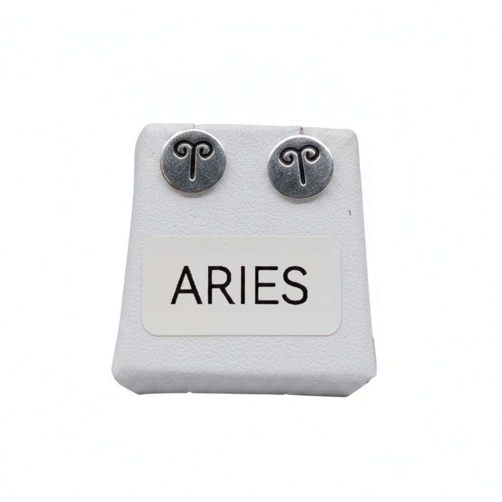 Sterling silver Zodiac studs