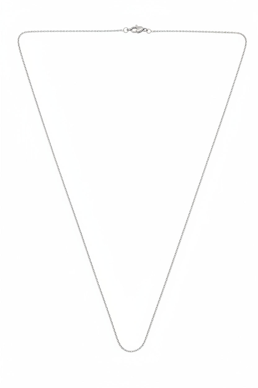 9ct white gold 45cm chain