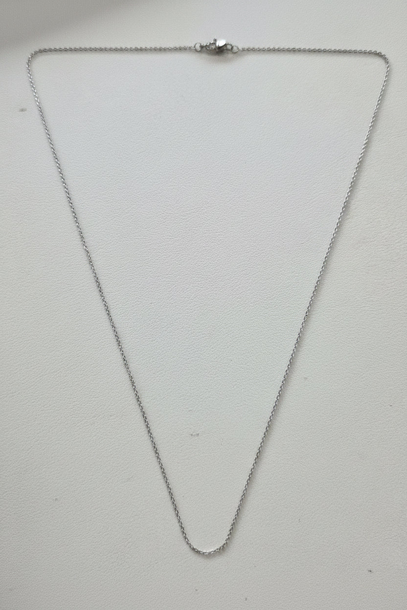 9ct white gold 45cm chain