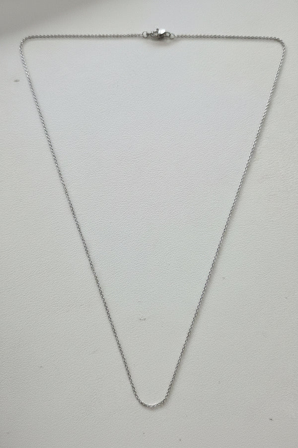9ct white gold 45cm chain