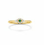 Gold plated evil eye ring