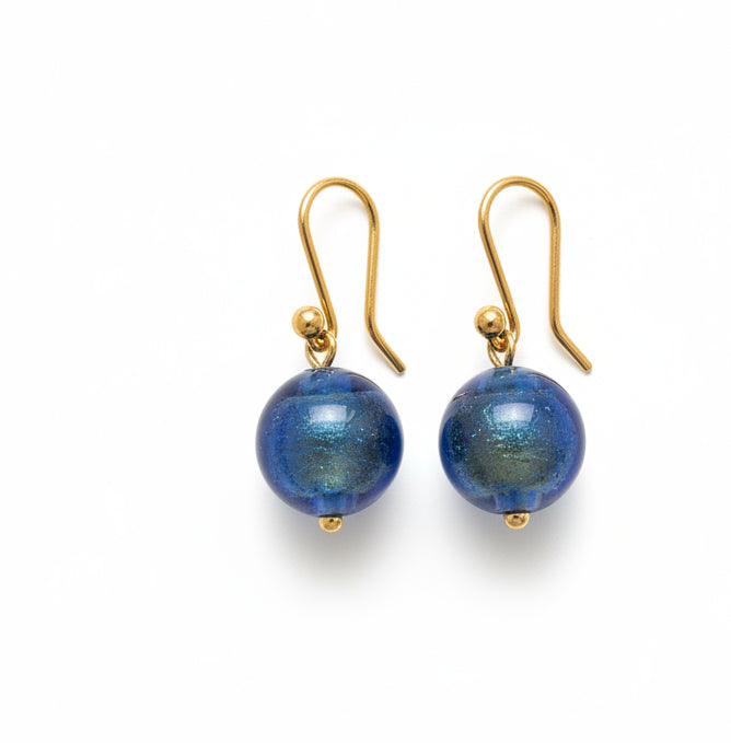 9ct Murano ball drop earrings