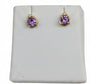 9ct Amethyst  Diamond earrings