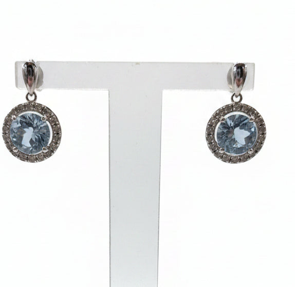 9ct Topaz & Diamond earrings