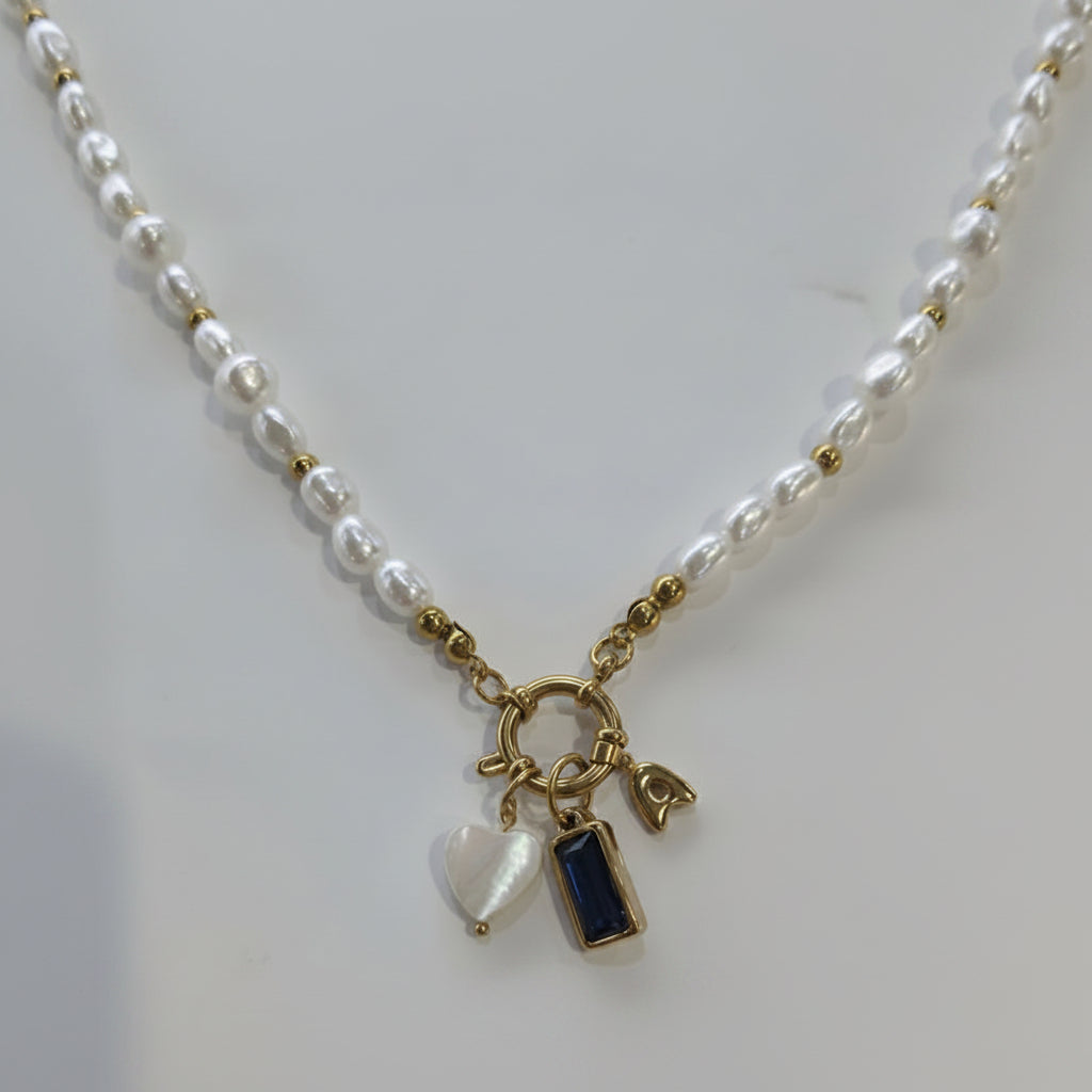 Charm Bar Pearl Chain