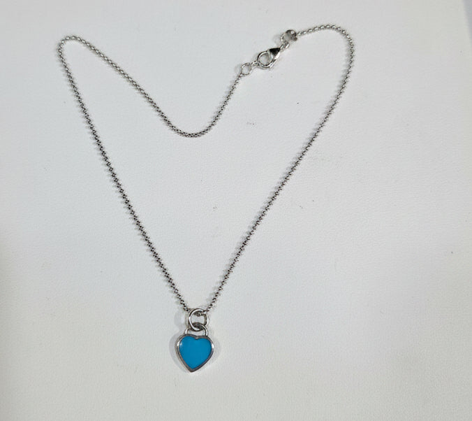 Sterling silver heart necklace