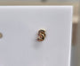 S Micro rose gold Initial Stud