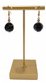 9ct Onyx & Diamond earrings