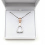 Sterling silver stirrup necklace