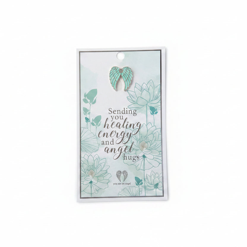 Angel hugs pin