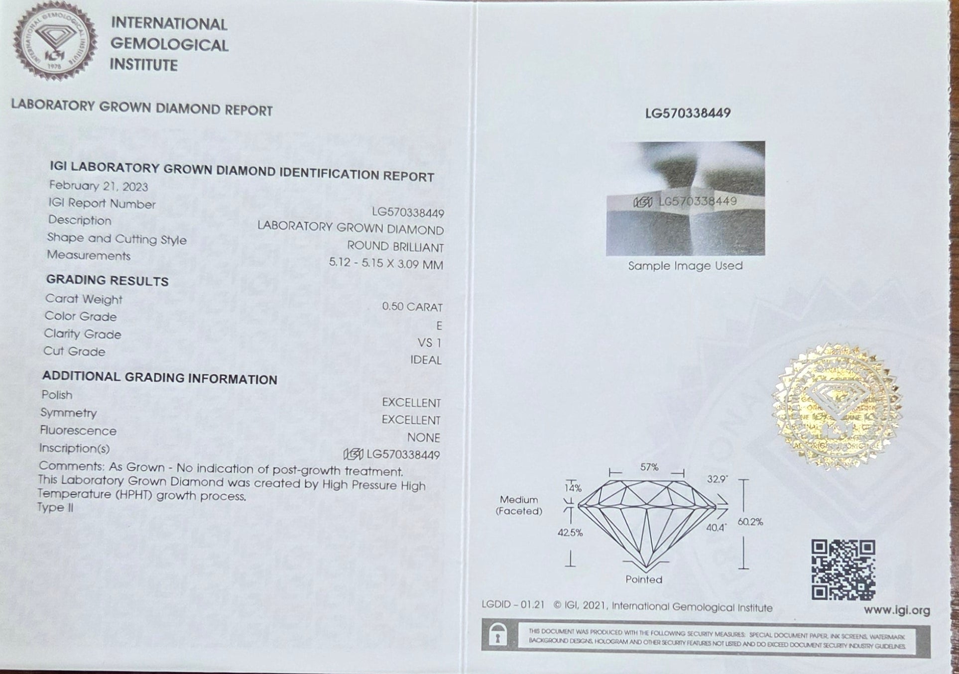 18ct Lab Diamond engagement ring