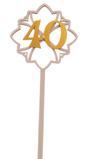 Number cake topper
