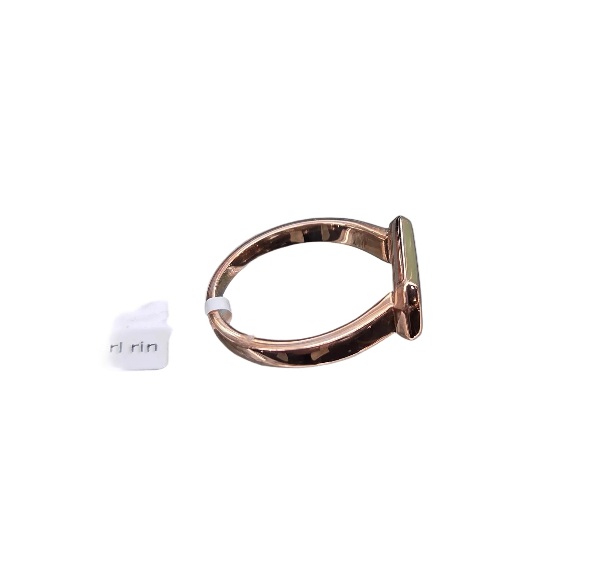 Black onyx rose gold ring