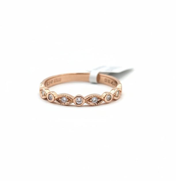 9ct rose gold vintage diamond wedder