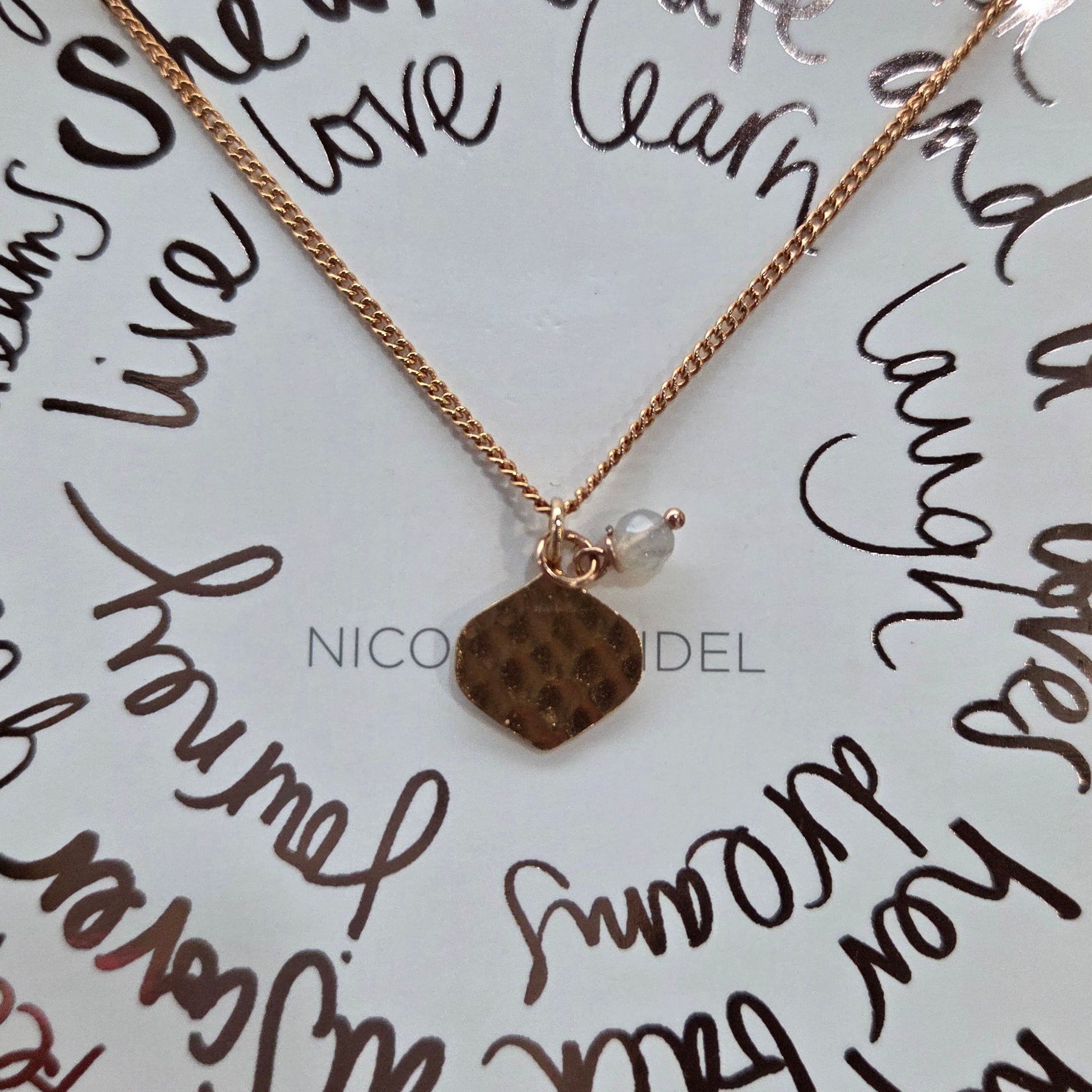 Nicole fendel rose gold necklace