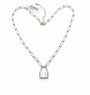 Sterling silver long link necklace