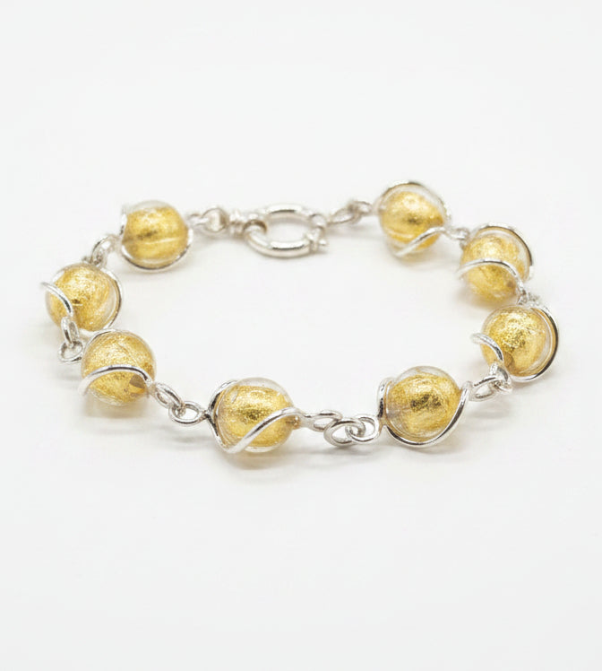 Murano Glass Sterling Bracelet