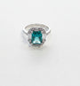 Sterling Silver Green Cz Ring