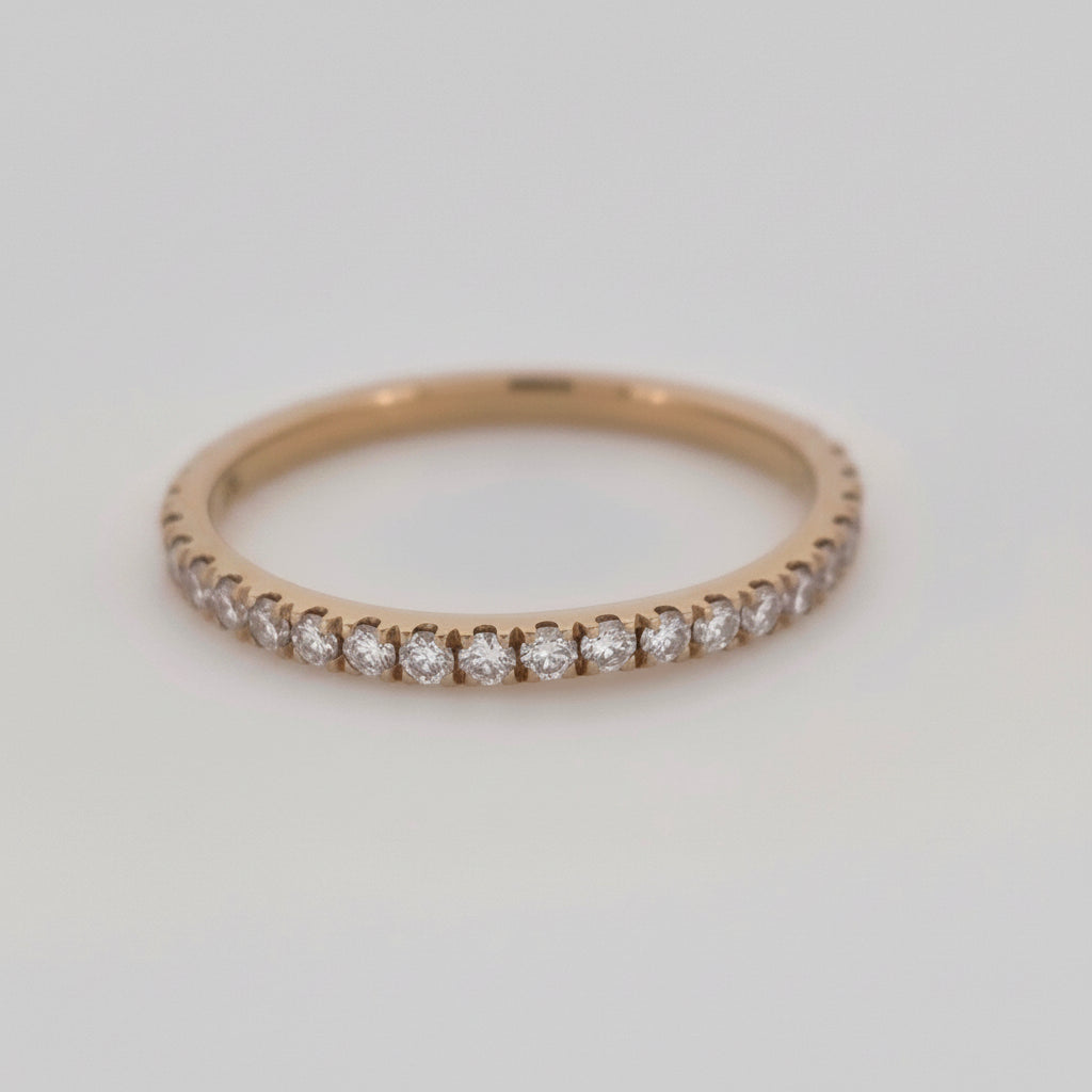 18ct Diamond rose gold wedder