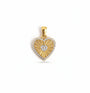 Heart Starburst Cz Charm