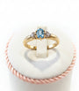 9ct gold Blue Topaz & Diamond ring