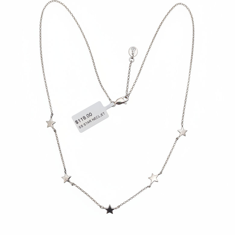 Sterling silver star necklace