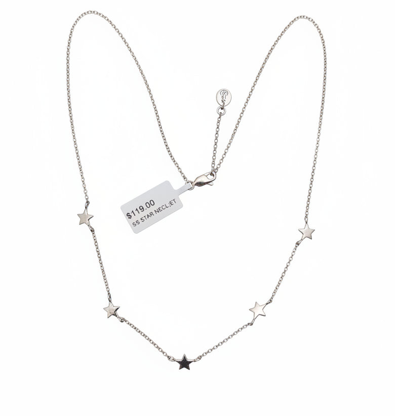 Sterling silver star necklace