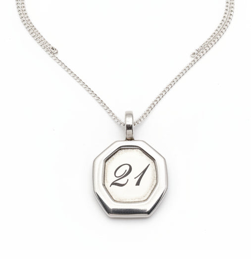 Sterling silver 21 pendant