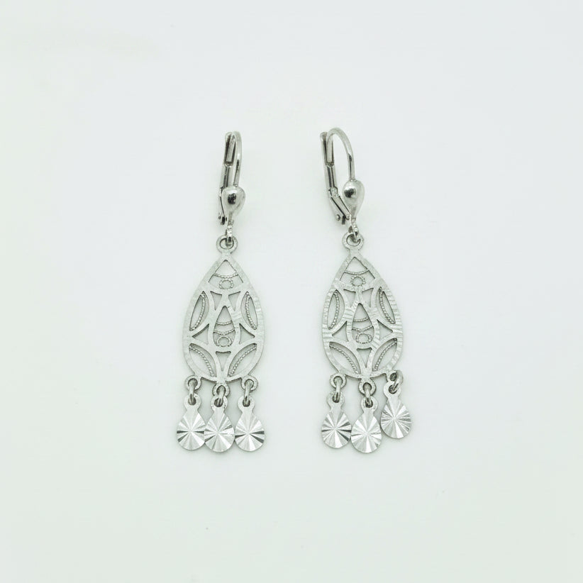 9ct white gold earrings