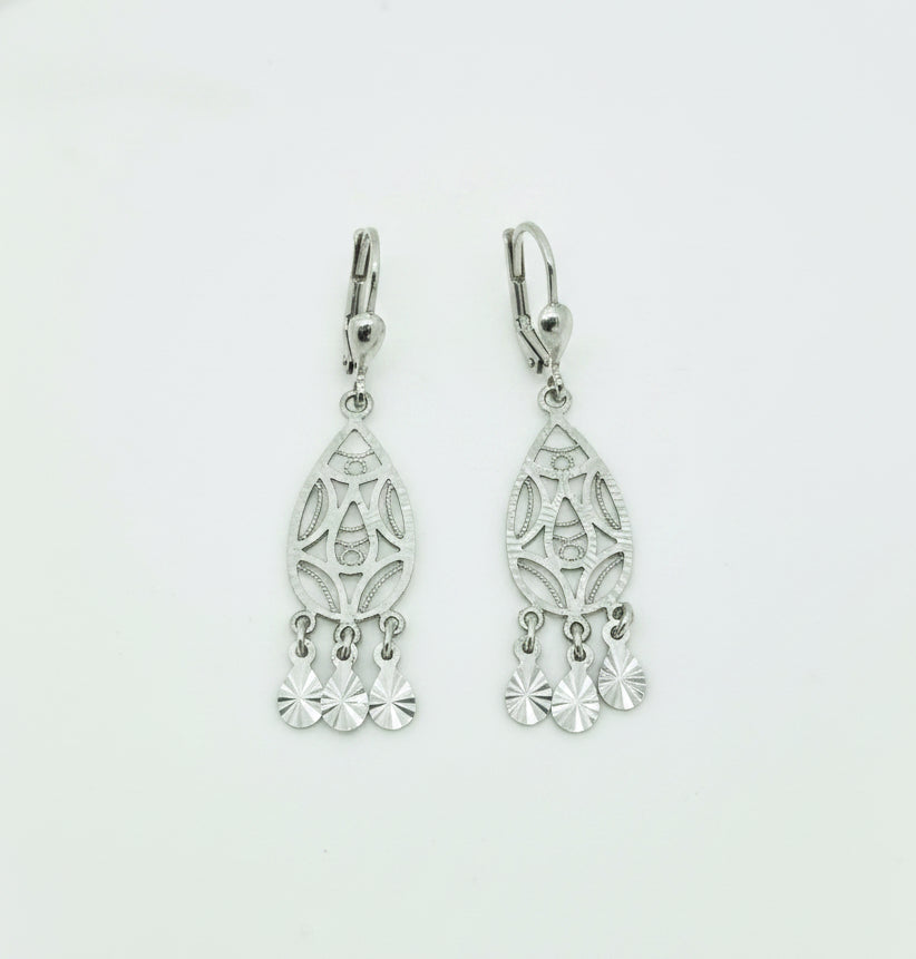 9ct white gold earrings