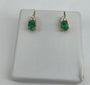 9ct Emerald & Diamond earrings