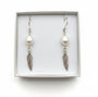 Pearl  & Feather Earring