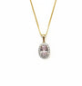 9ct Morganite & Diamond pendant