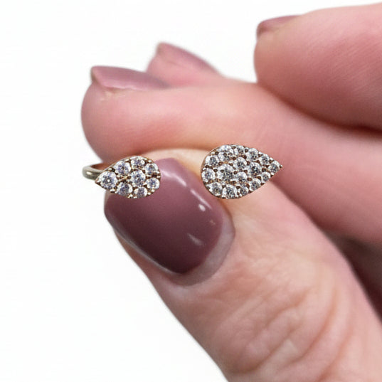 Rose gold CZ ring