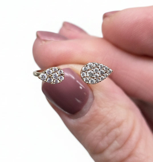 Rose gold CZ ring