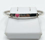 Bangle With Id And Enamel Heart