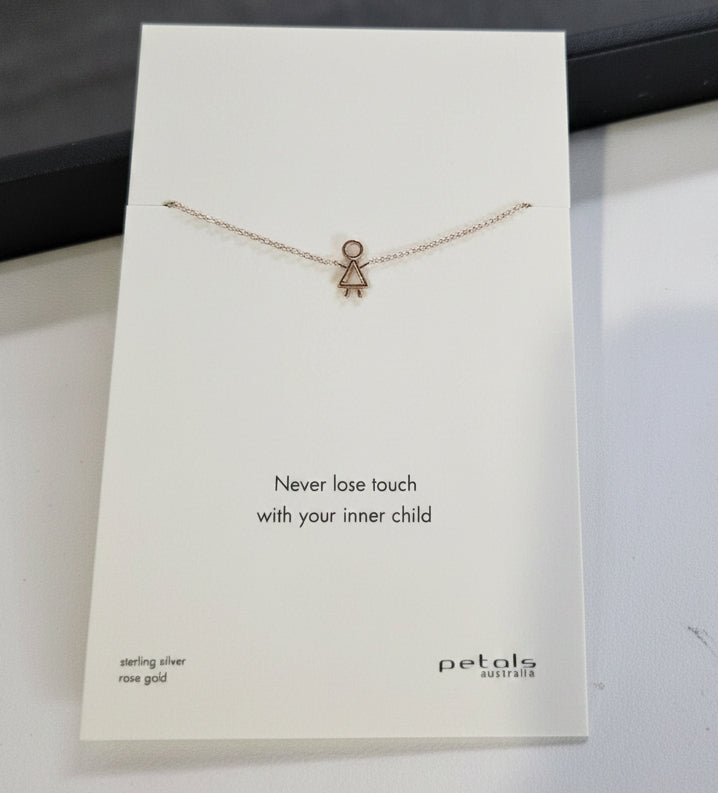 Sterling silver inner child necklace
